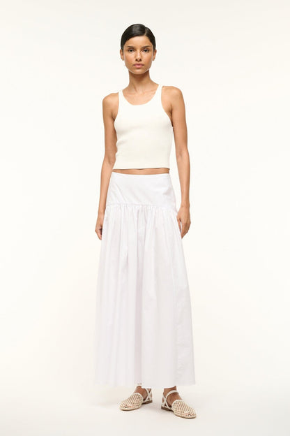 Procida Skirt White 1 | STAUD New