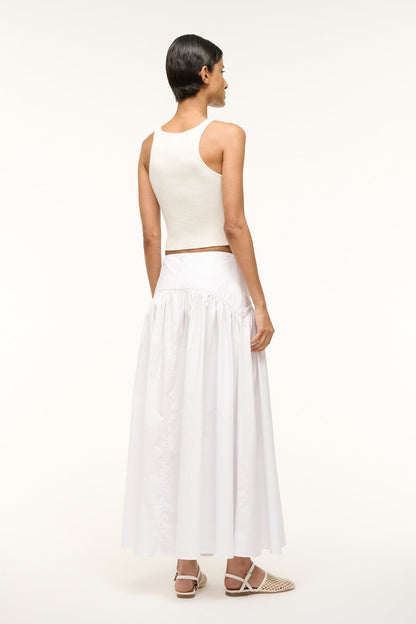 Procida Skirt White 1 | STAUD New