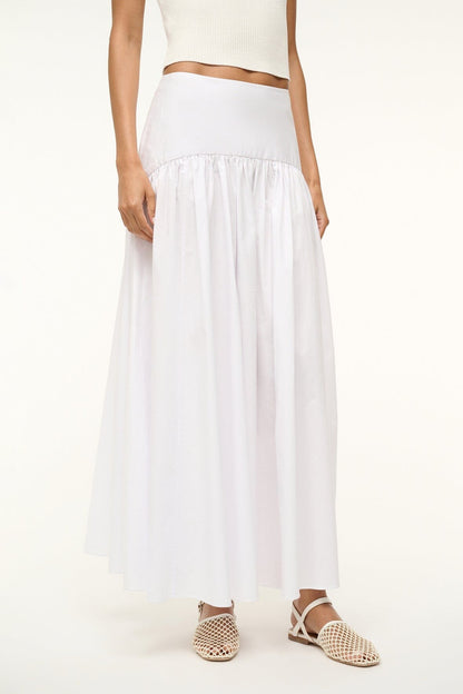 Procida Skirt White 1 | STAUD New