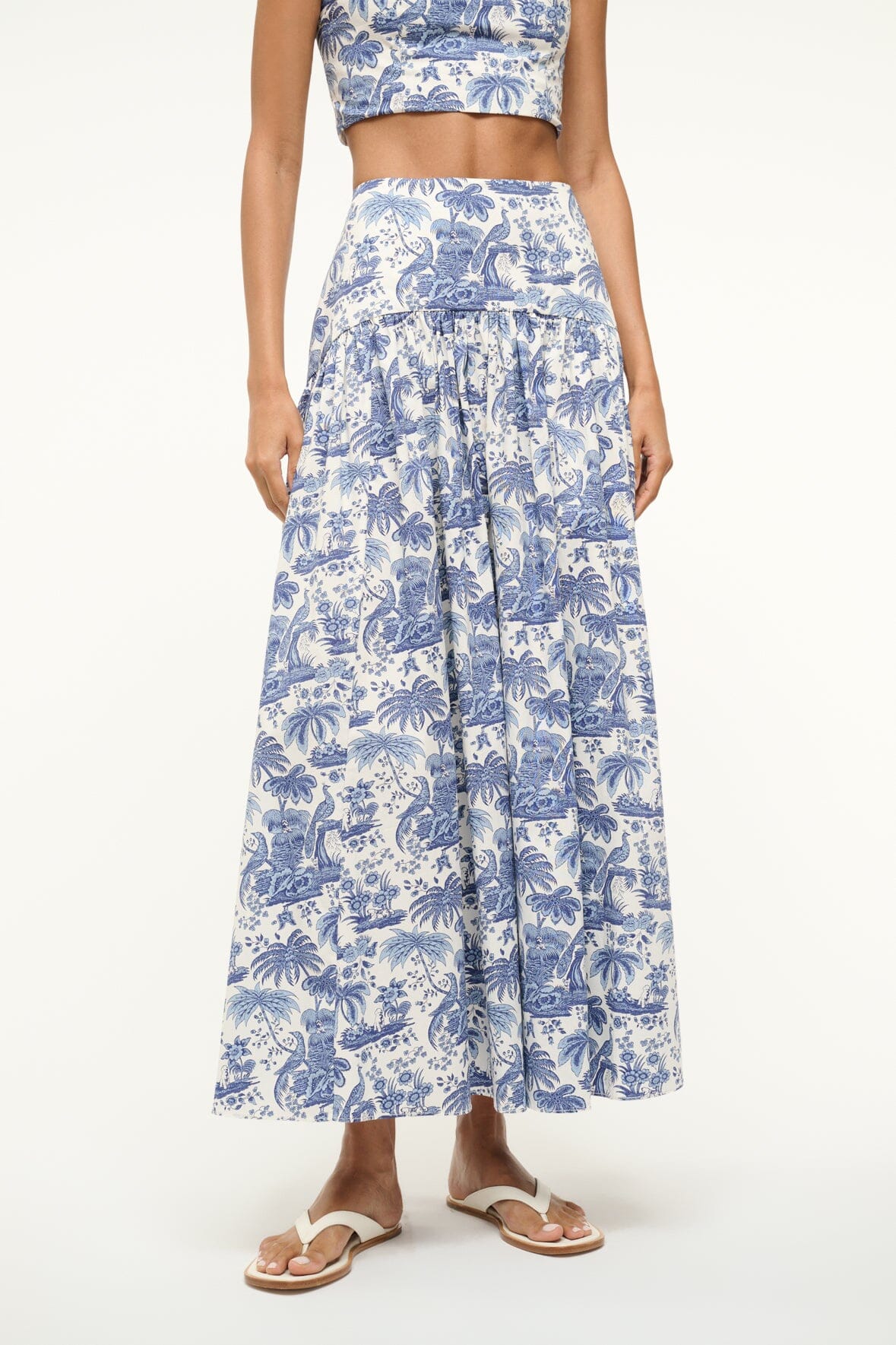 Procida Skirt Blue Toile 1 | STAUD Best Price