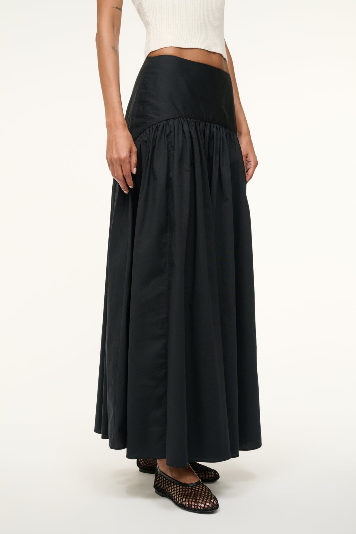 Procida Skirt Black 1 | STAUD Exclusive