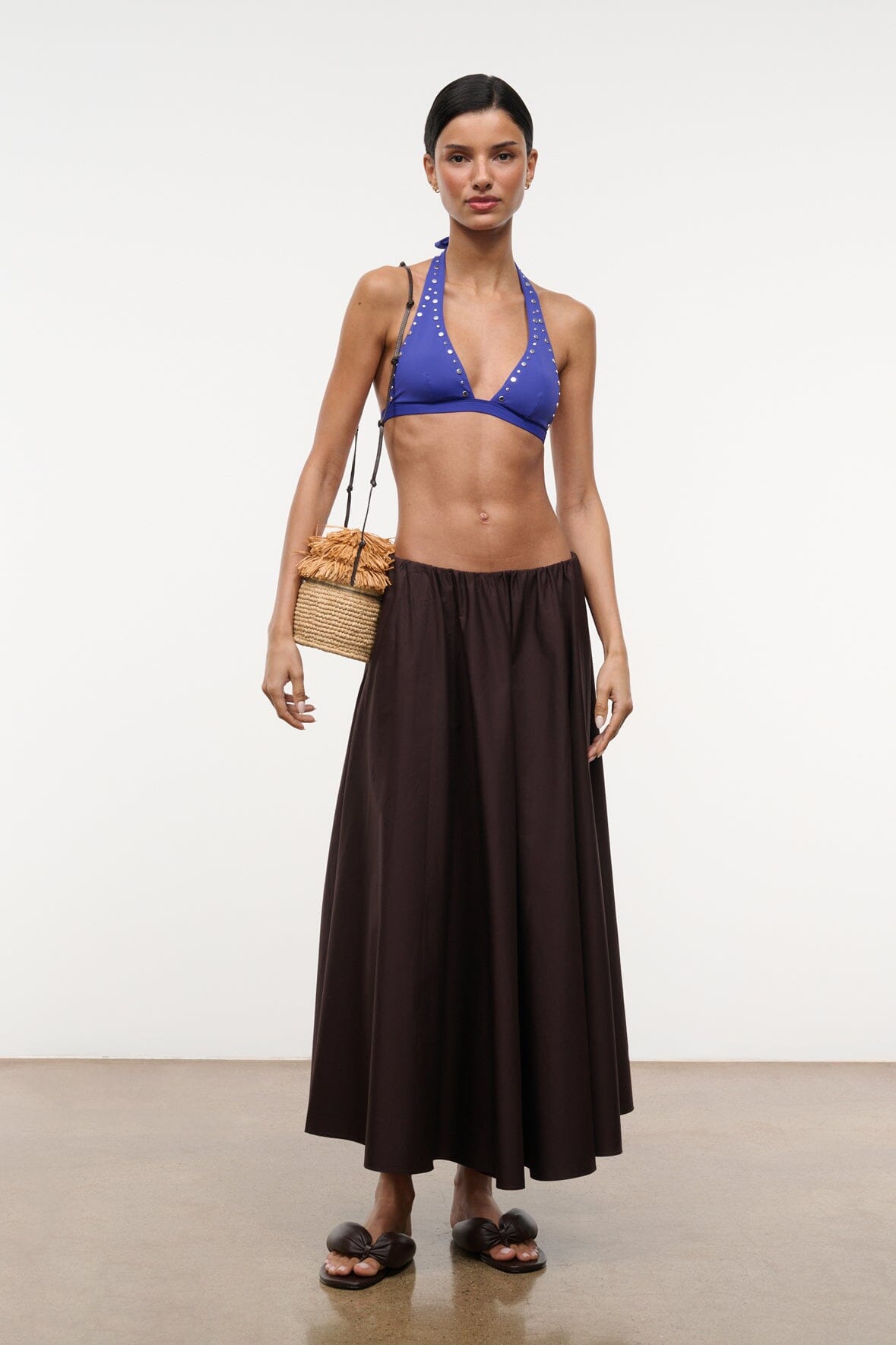 Milano Skirt Earth | STAUD Great Value