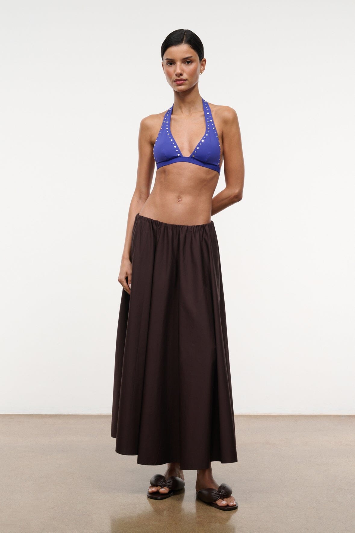 Milano Skirt Earth | STAUD Great Value