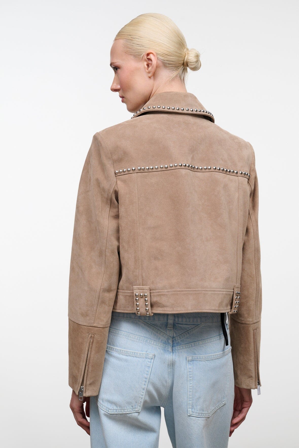 Hugo Suede Jacket Dune | STAUD Essential