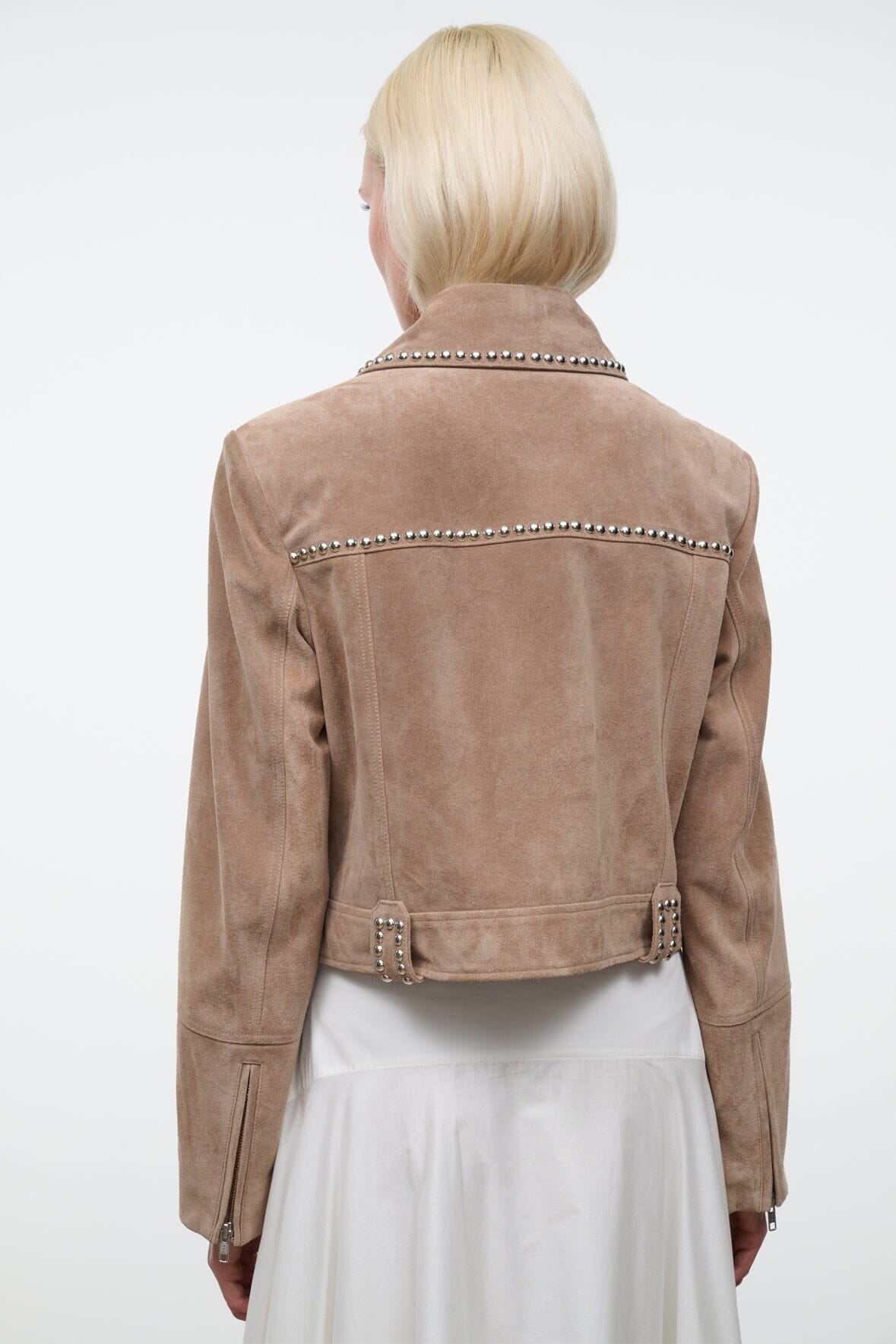 Hugo Suede Jacket Dune | STAUD Essential