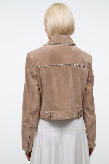 Hugo Suede Jacket Dune | STAUD Essential