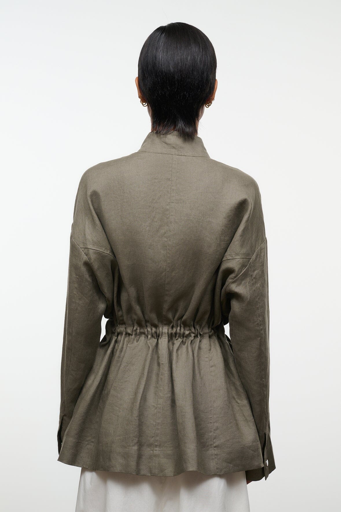 Reed Linen Jacket Thyme | STAUD Signature