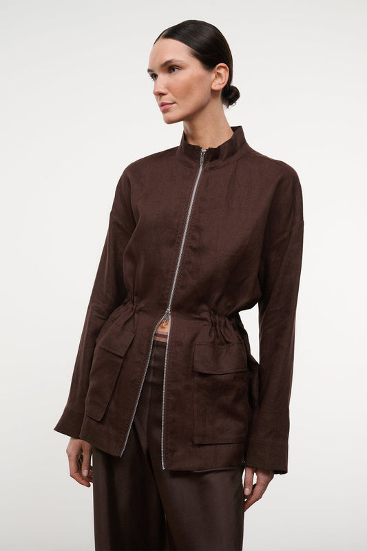 Reed Linen Jacket Root | STAUD Latest