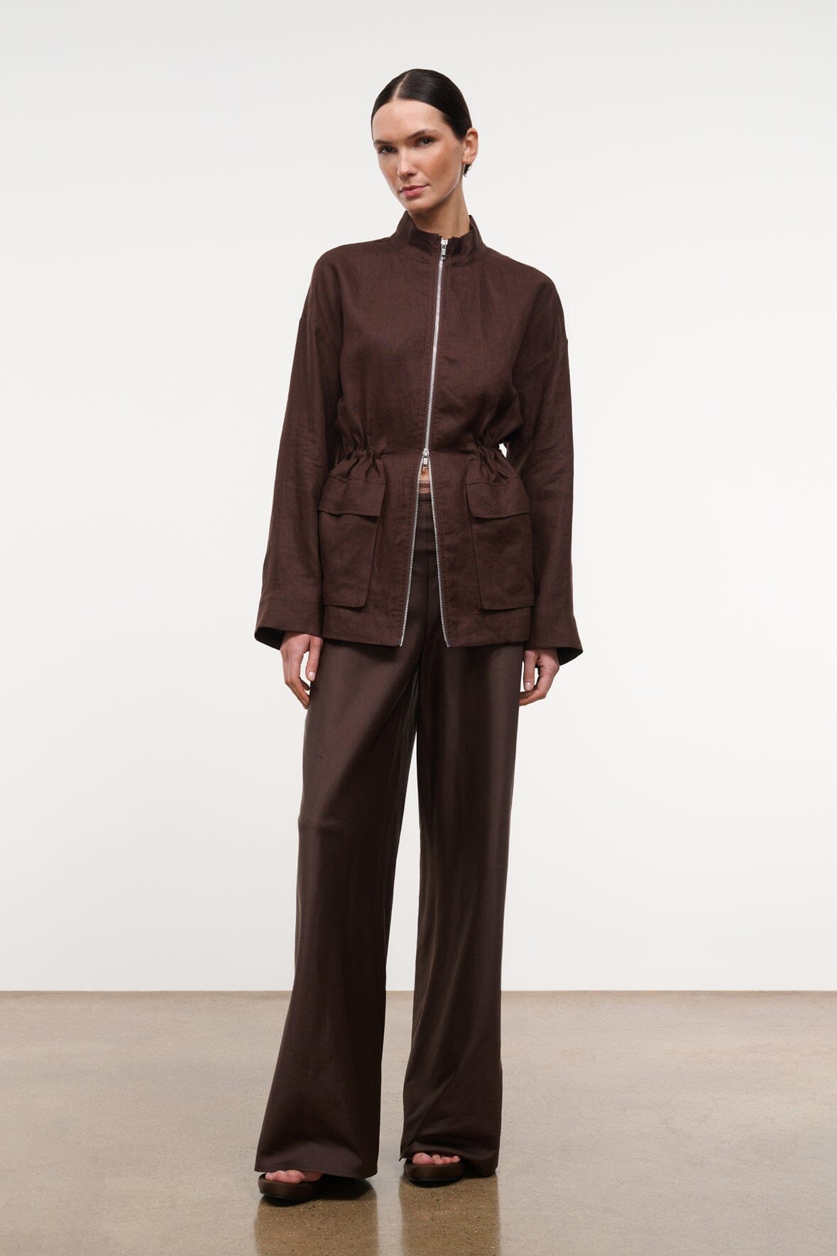 Reed Linen Jacket Root | STAUD Latest
