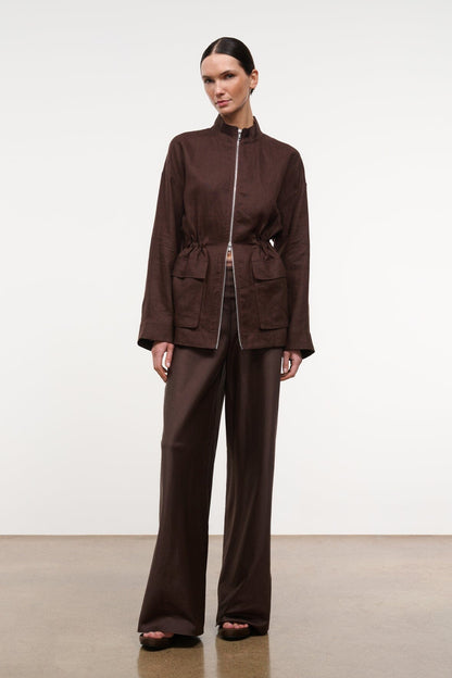 Reed Linen Jacket Root | STAUD Latest
