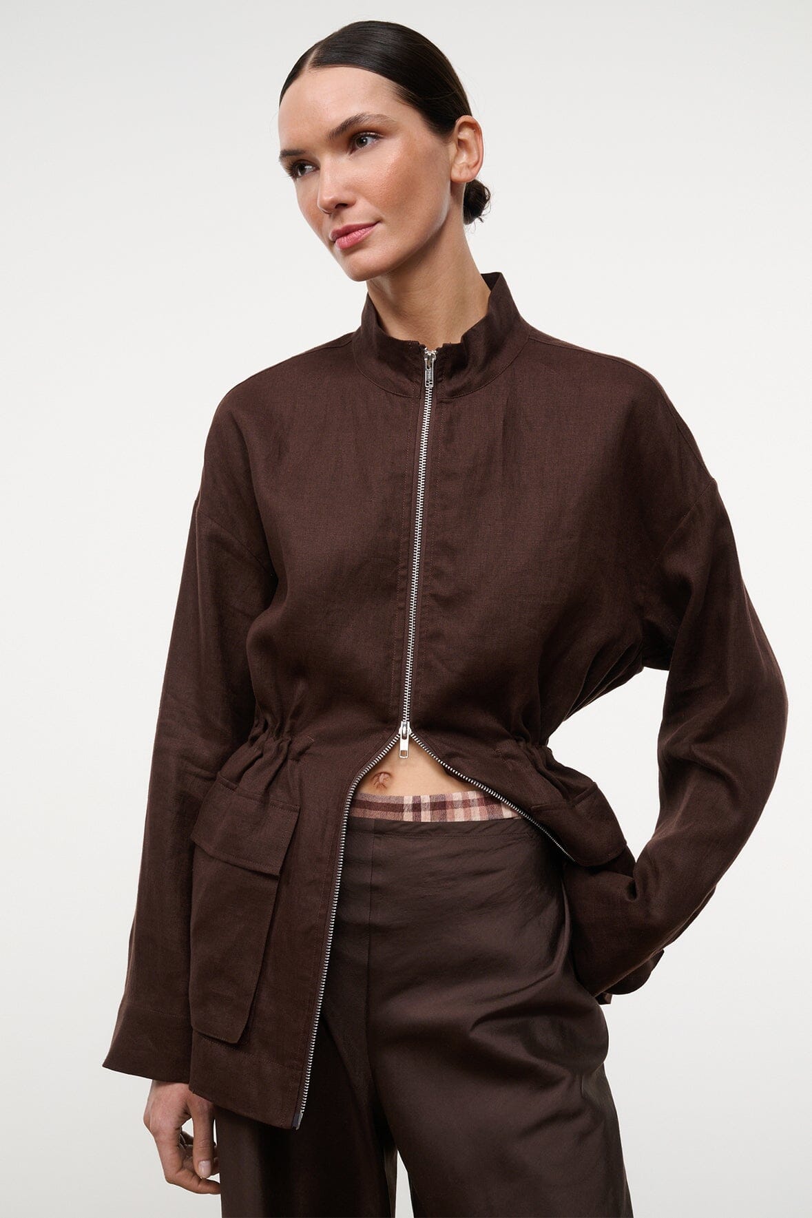 Reed Linen Jacket Root | STAUD Latest