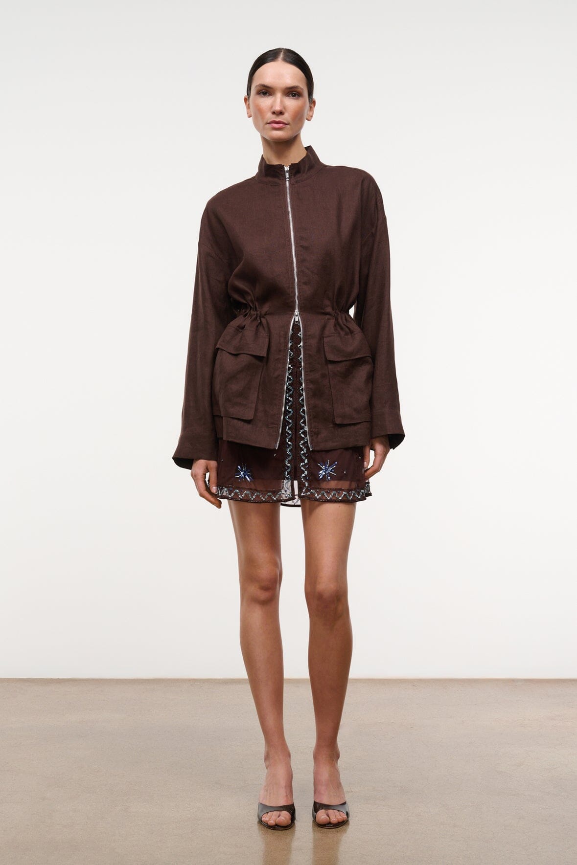 Reed Linen Jacket Root | STAUD Latest