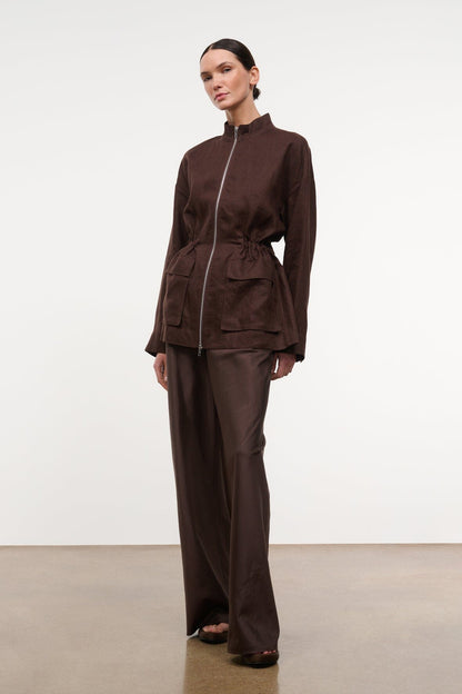 Reed Linen Jacket Root | STAUD Latest