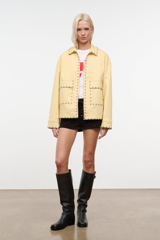 Clarke Jacket Butter Studs | STAUD Featured