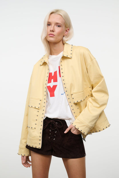 Clarke Jacket Butter Studs | STAUD Featured