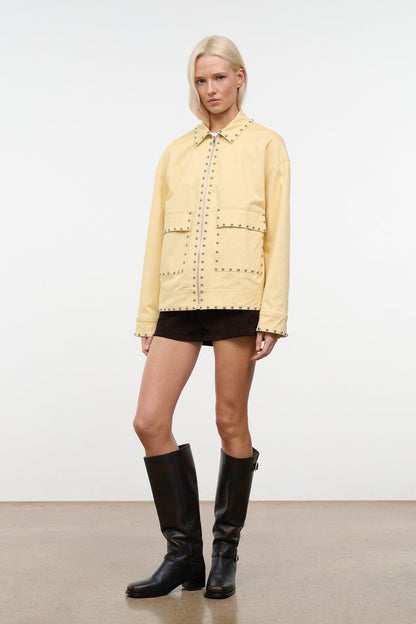 Clarke Jacket Butter Studs | STAUD Featured