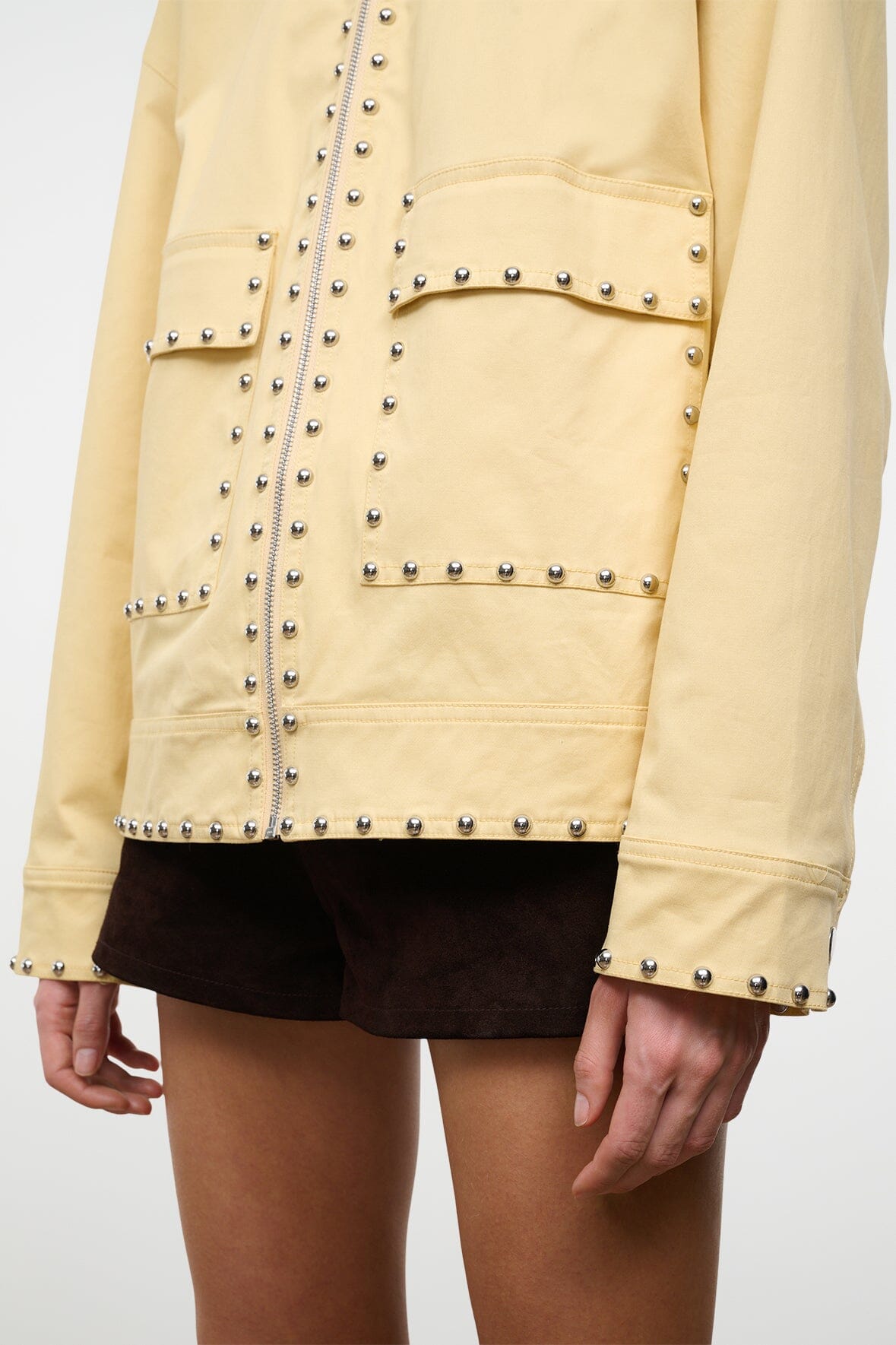 Clarke Jacket Butter Studs | STAUD Featured