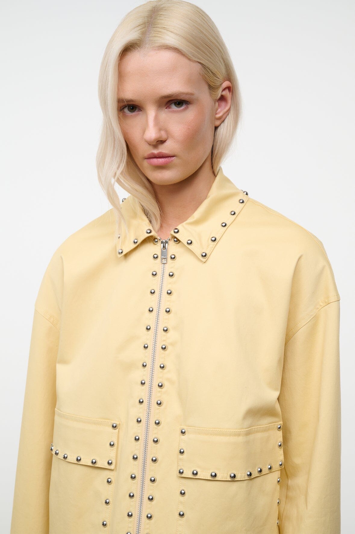 Clarke Jacket Butter Studs | STAUD Featured