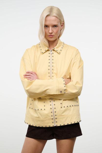 Clarke Jacket Butter Studs | STAUD Featured