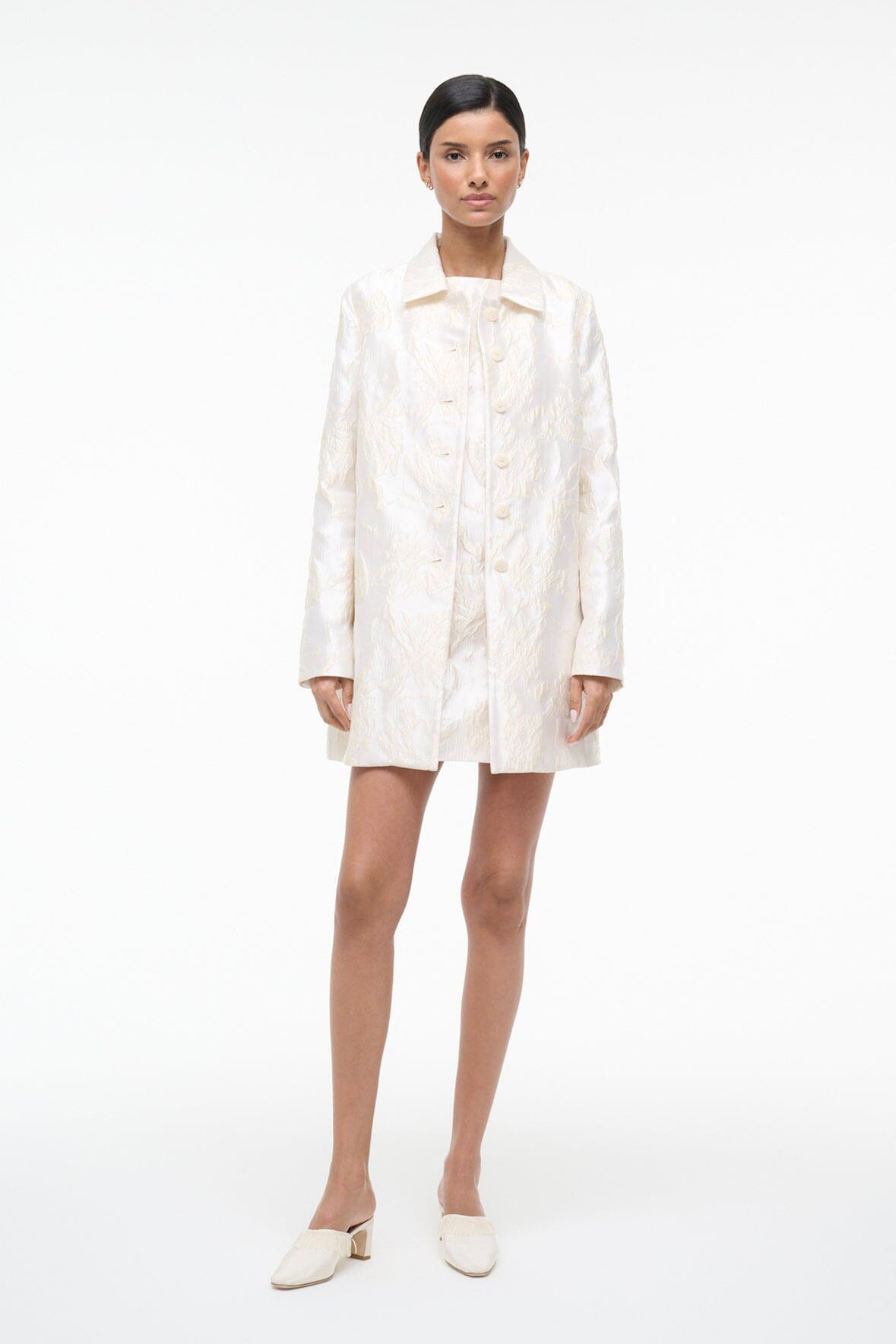 Halton Jacket Botanica Ivory | STAUD Essential