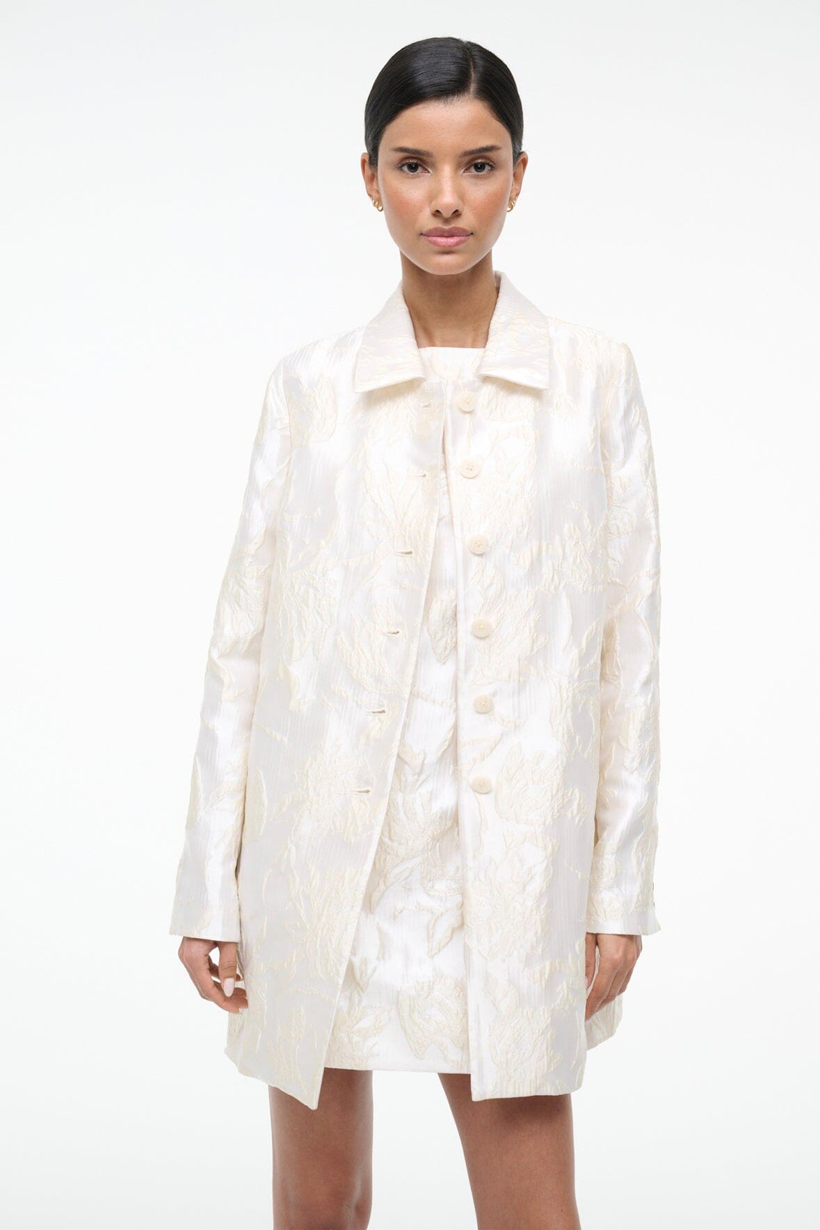 Halton Jacket Botanica Ivory | STAUD Essential