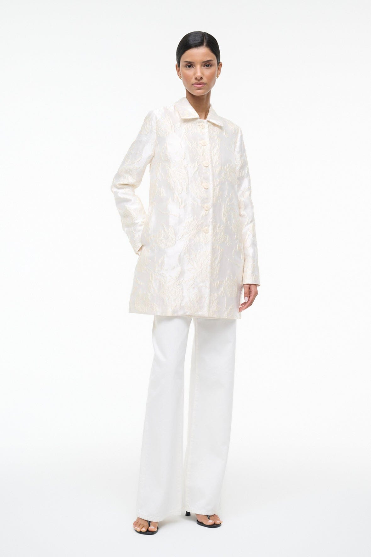 Halton Jacket Botanica Ivory | STAUD Essential