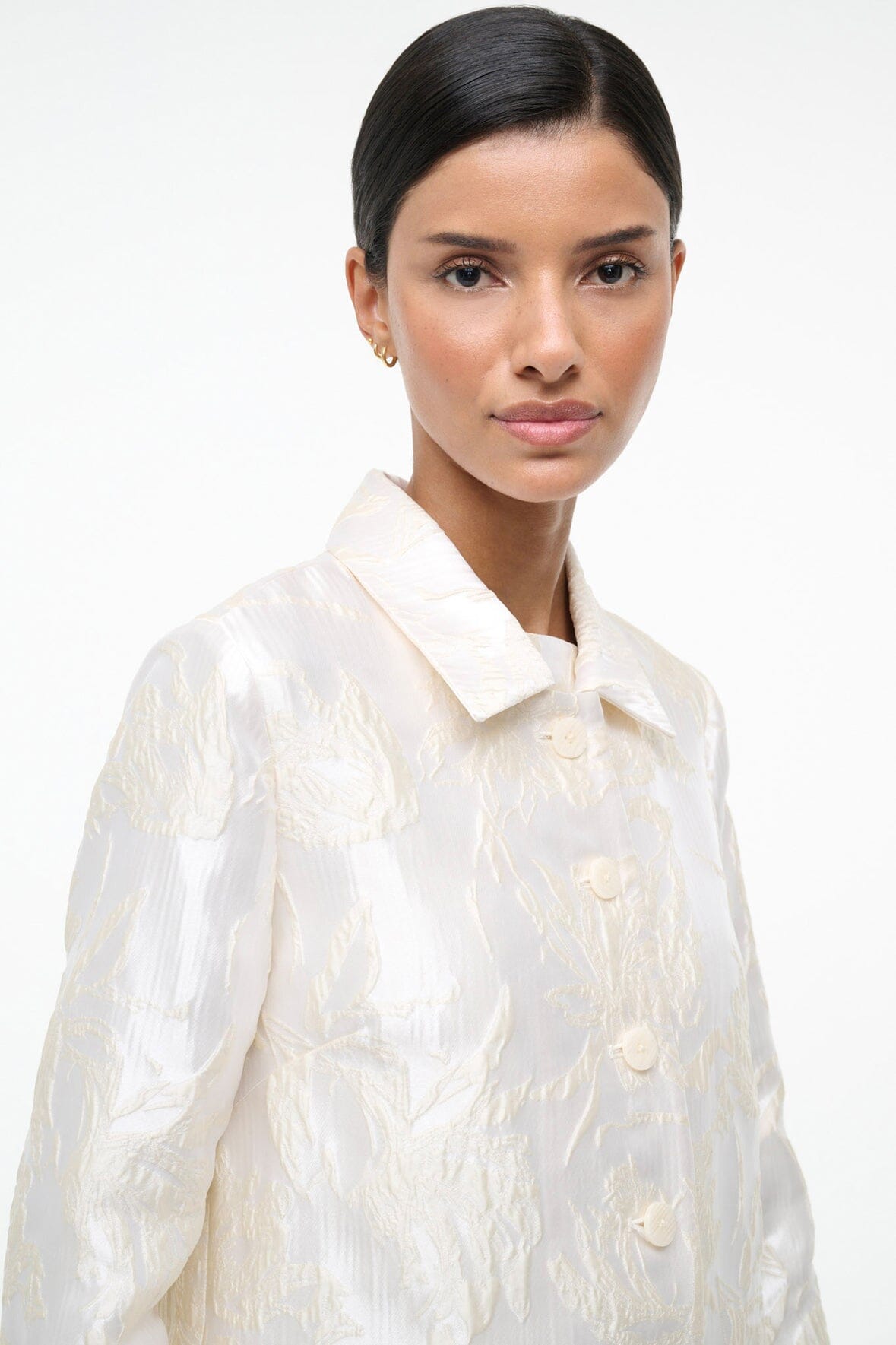 Halton Jacket Botanica Ivory | STAUD Essential