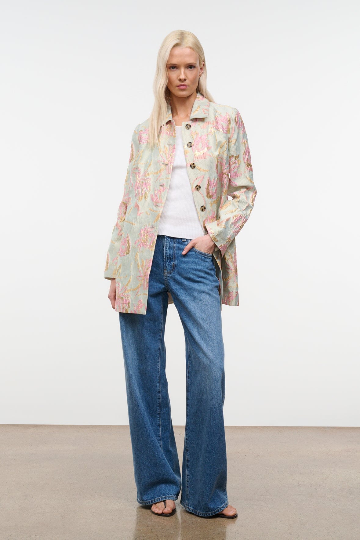Halton Jacket Botanica Aloe | STAUD Everyday