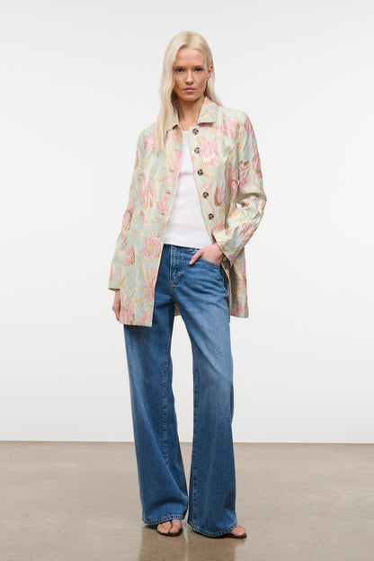 Halton Jacket Botanica Aloe | STAUD Everyday