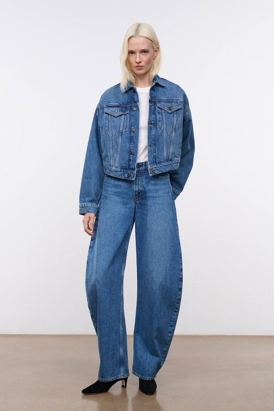 Glen Denim Jacket Vintage Wash | STAUD Everyday