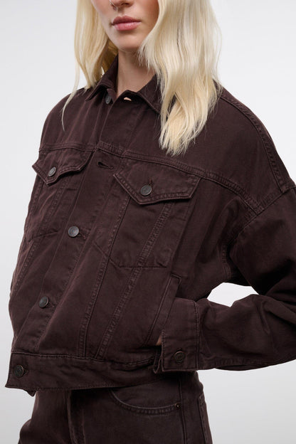 Glen Denim Jacket Earth | STAUD Great Value