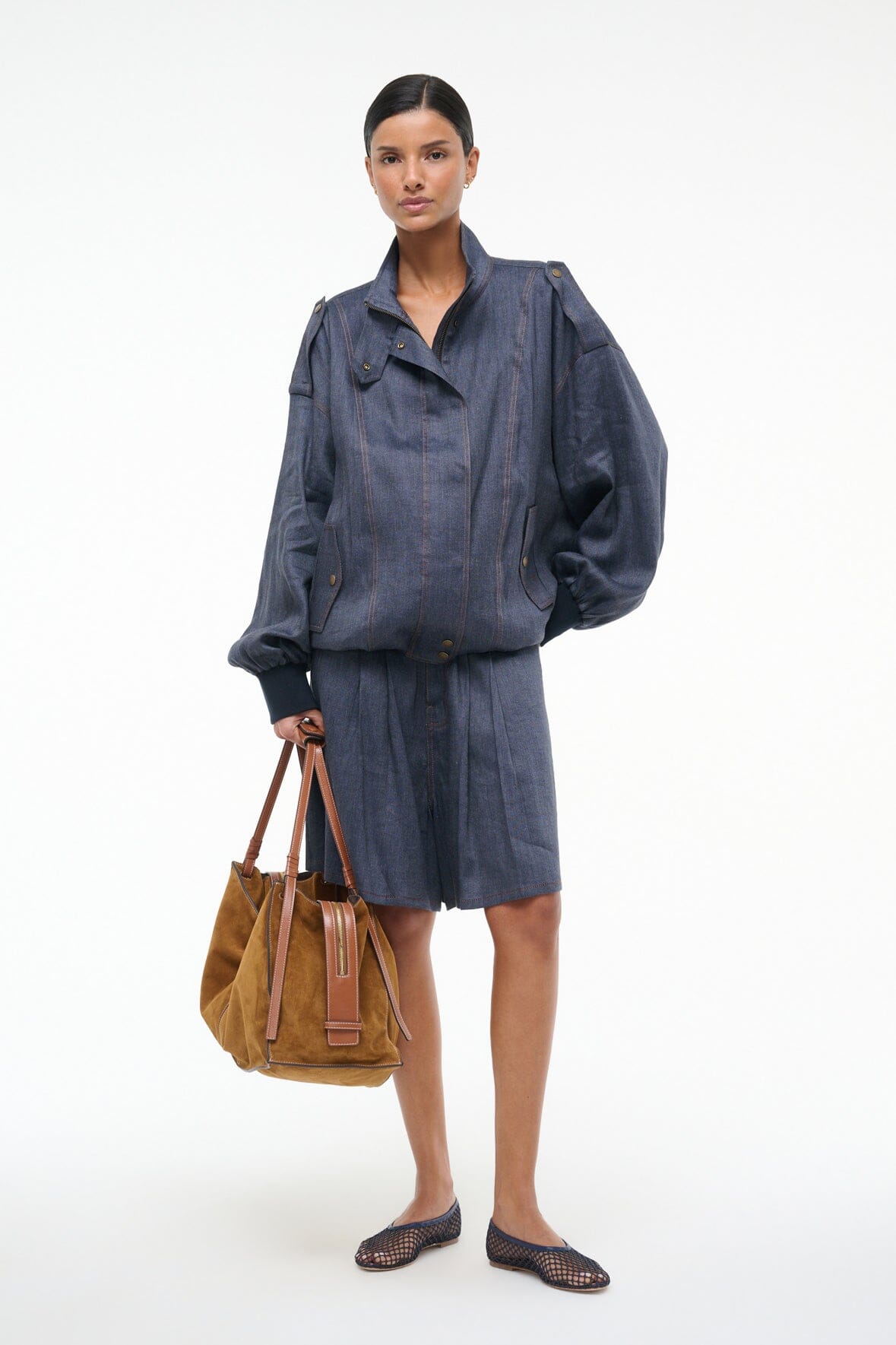 Simone Jacket Chambray | STAUD Customer Favorite