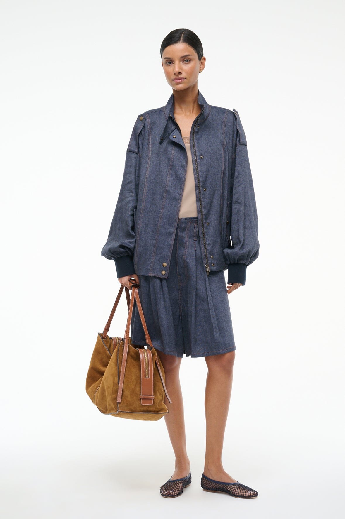 Simone Jacket Chambray | STAUD Customer Favorite
