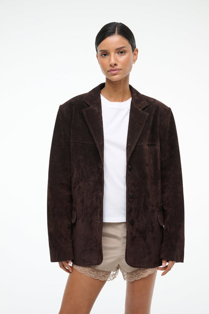 Natalie Suede Jacket Espresso | STAUD Trending