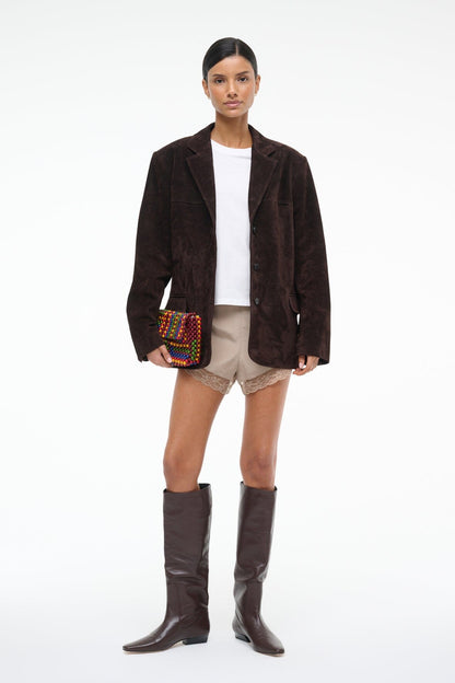 Natalie Suede Jacket Espresso | STAUD Trending
