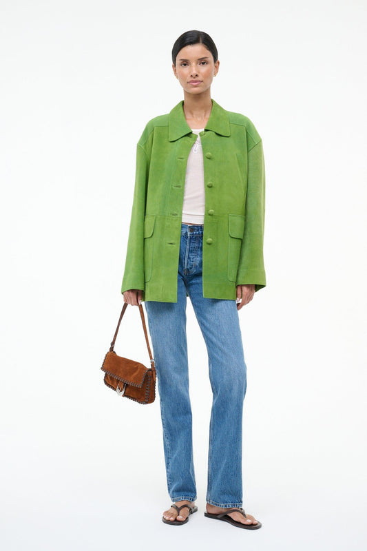 Roxanne Suede Jacket Leaf Suede | STAUD Deals