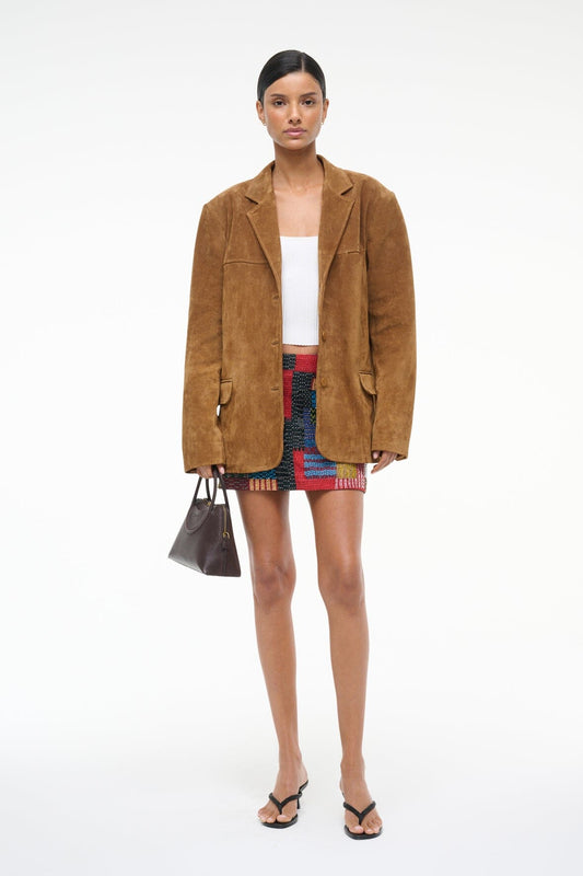 Natalie Suede Jacket Tan | STAUD Trusted