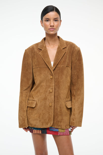 Natalie Suede Jacket Tan | STAUD Trusted