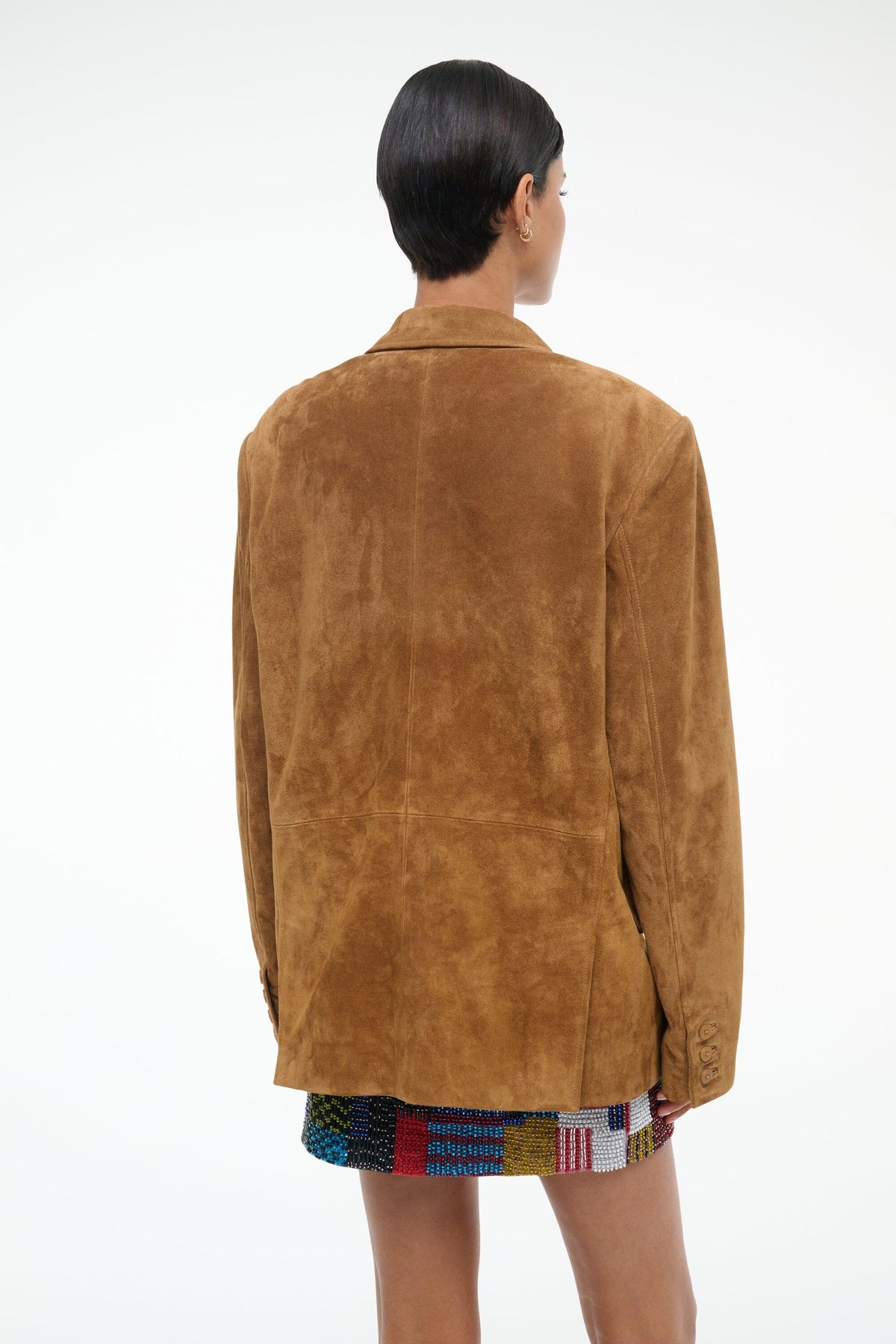 Natalie Suede Jacket Tan | STAUD Trusted