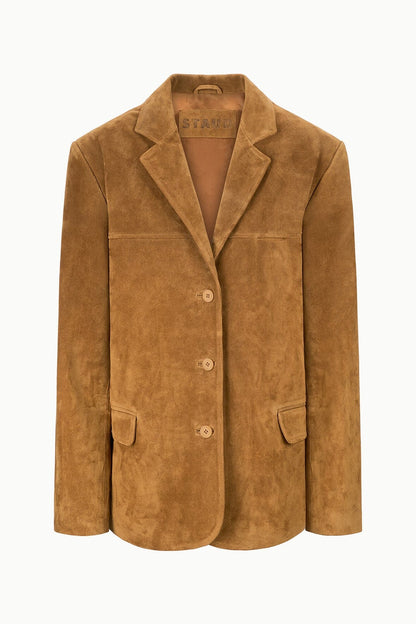 Natalie Suede Jacket Tan | STAUD Trusted