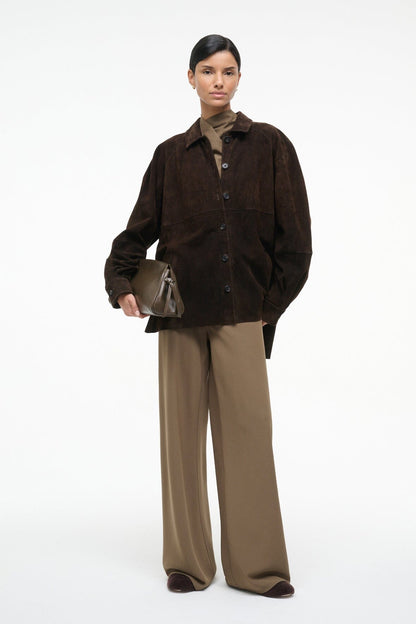 Josette Suede Shirt Espresso | STAUD Premium