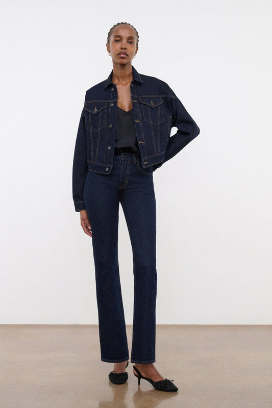 Glen Denim Jacket Indigo | STAUD Value