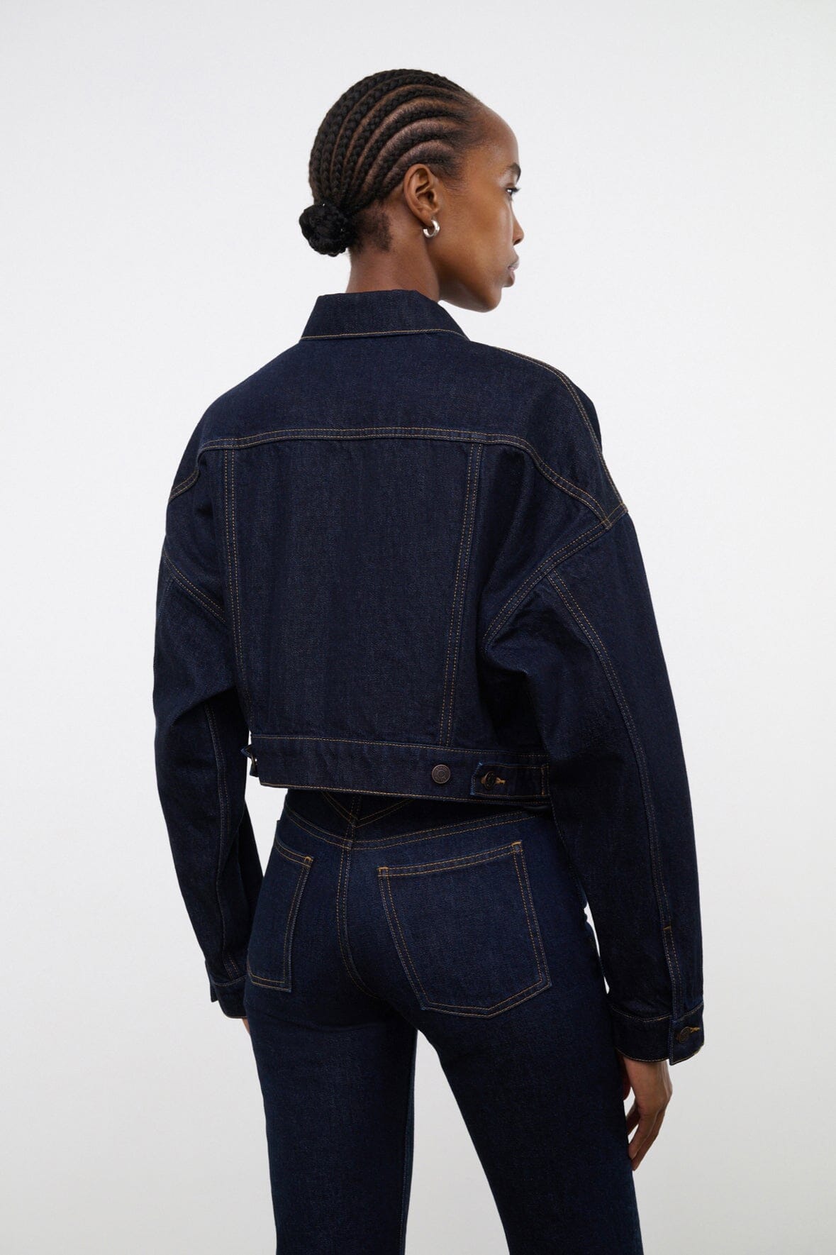 Glen Denim Jacket Indigo | STAUD Value