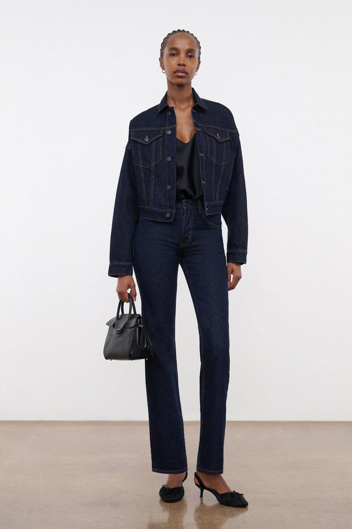 Glen Denim Jacket Indigo | STAUD Value