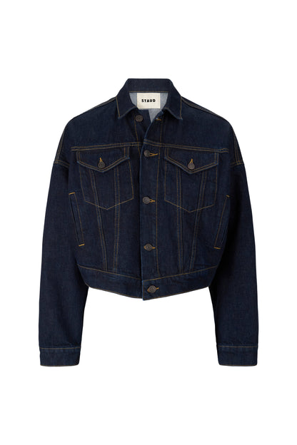 Glen Denim Jacket Indigo | STAUD Value