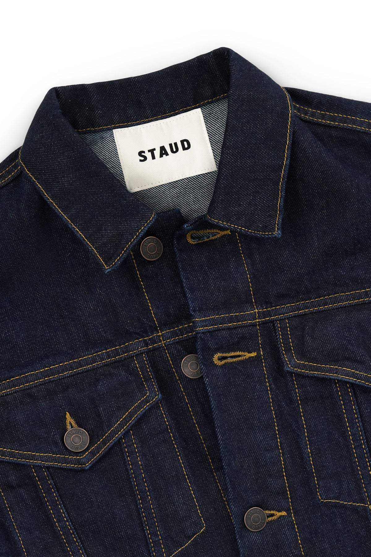 Glen Denim Jacket Indigo | STAUD Value