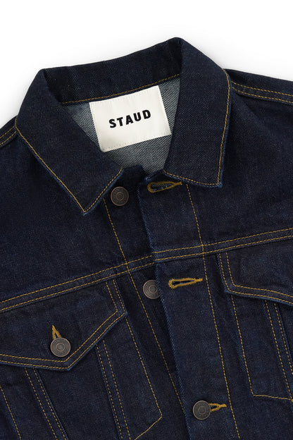 Glen Denim Jacket Indigo | STAUD Value