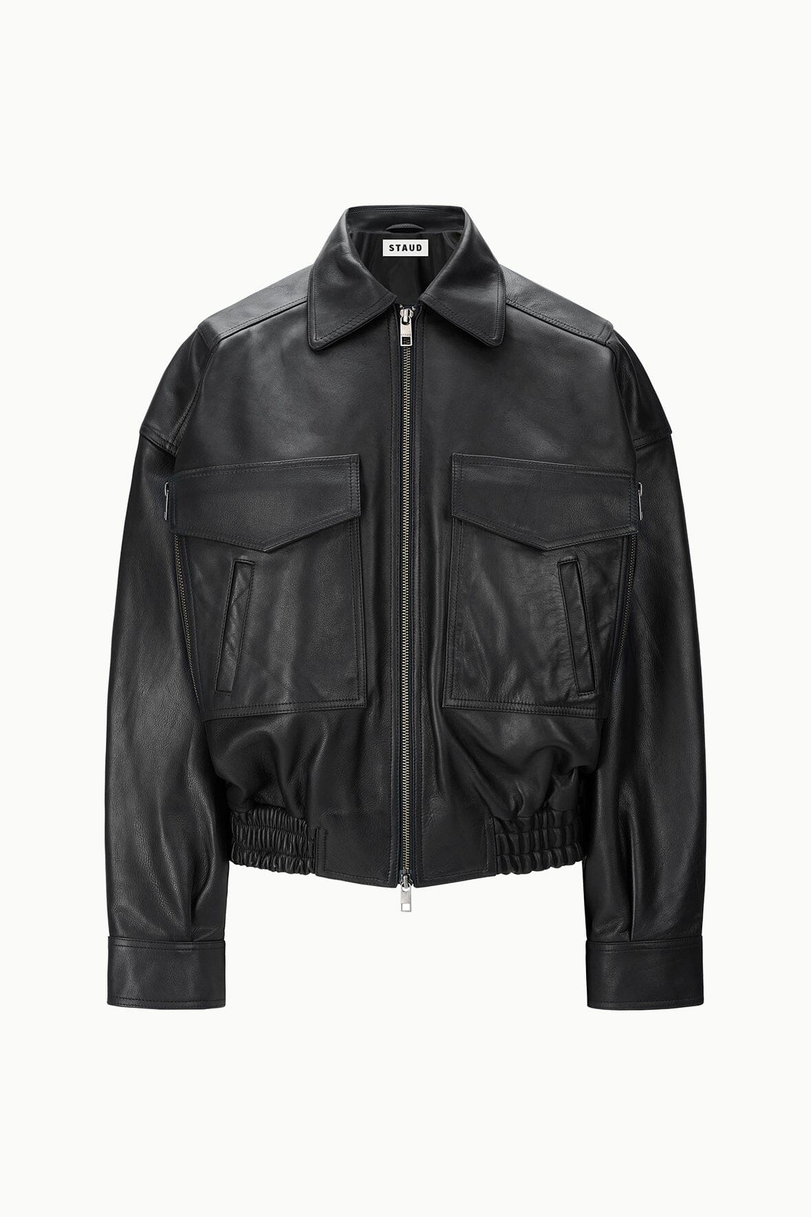Eugene Leather Jacket Black | STAUD Premium