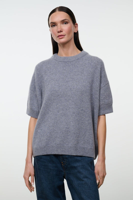 Sorrento Cashmere Sweater Ash | STAUD Quality