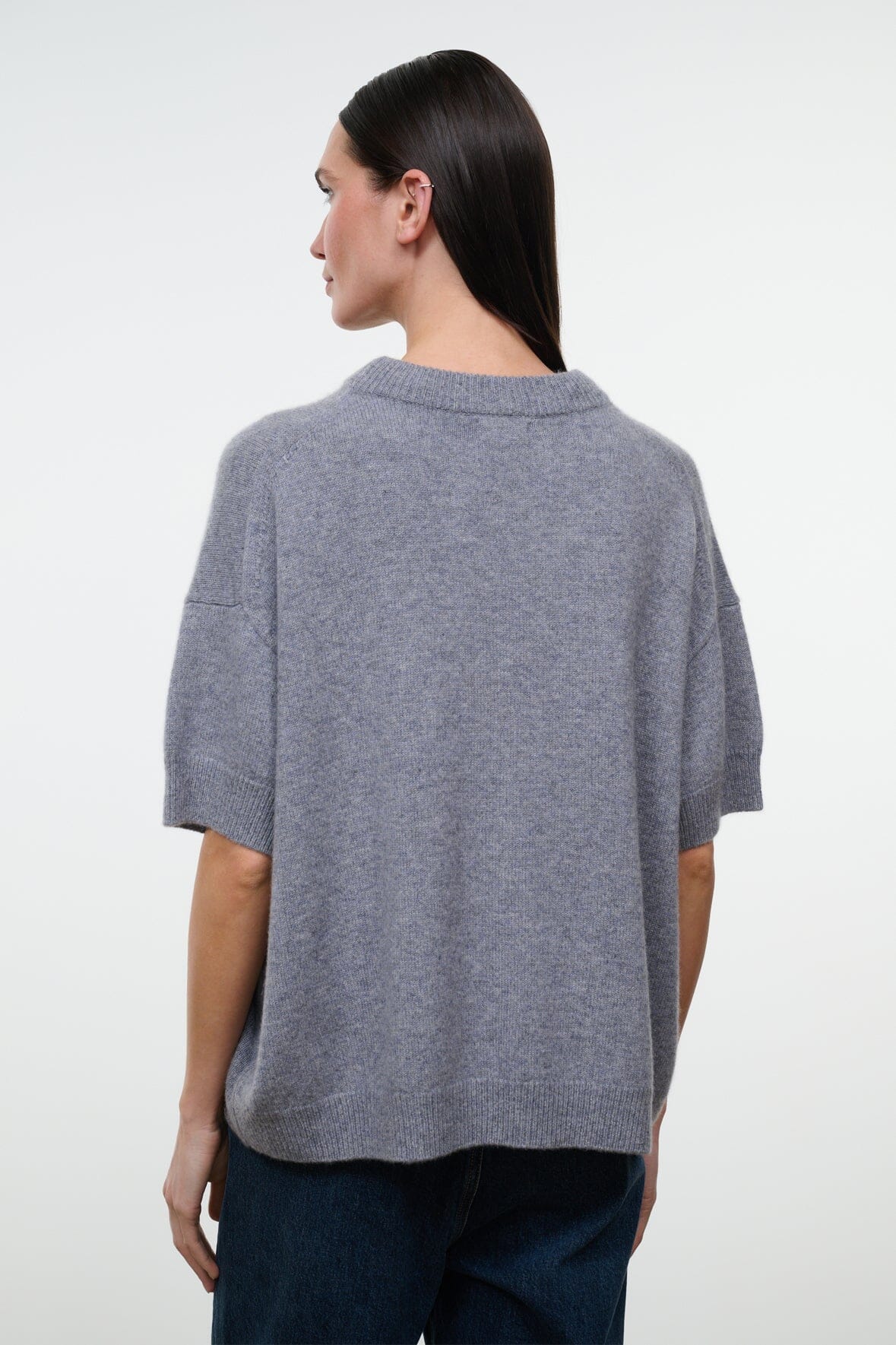Sorrento Cashmere Sweater Ash | STAUD Quality